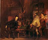 Richard Parkes Bonington Famous Paintings - Henri III and the English Ambassador